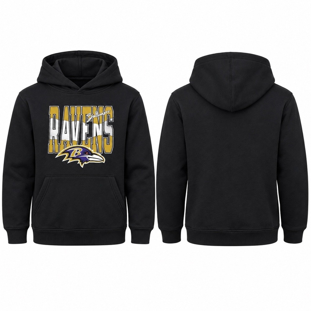 Baltimore Ravens Outerstuff Youth Large 14/16 Black Pullover Hoodie NFL NEW